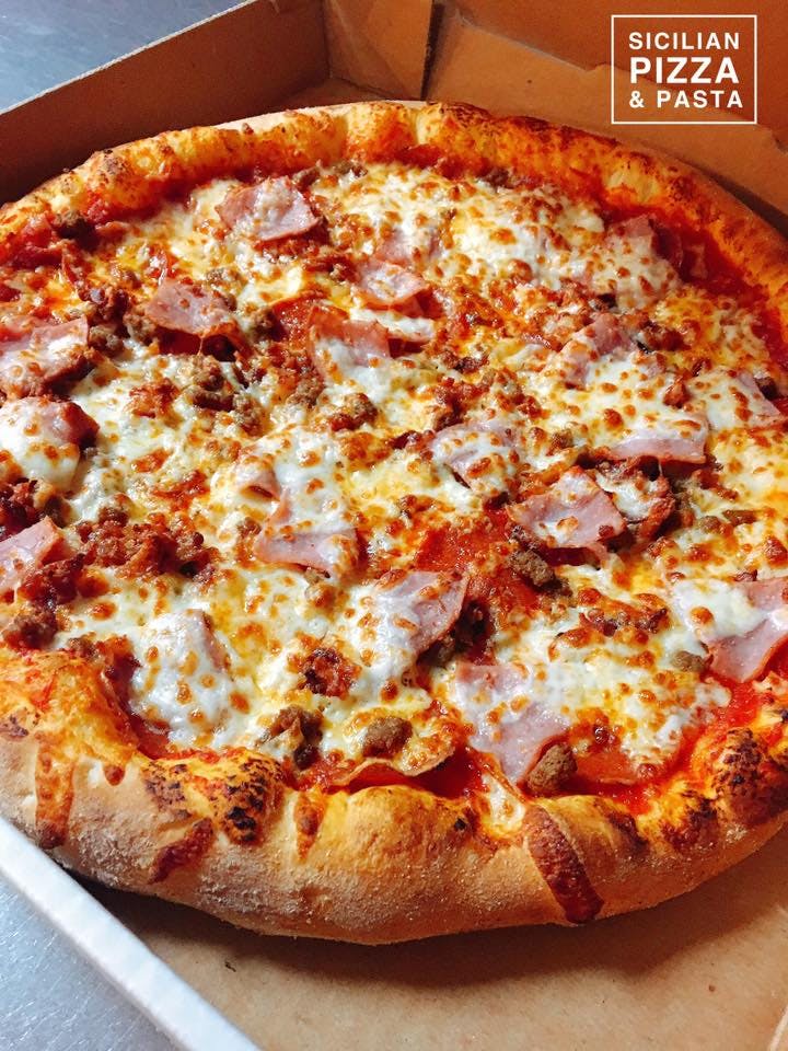 Order Meat Lover’s Pizza - 12'' food online from Napoli S. 48th store, Lincoln on bringmethat.com