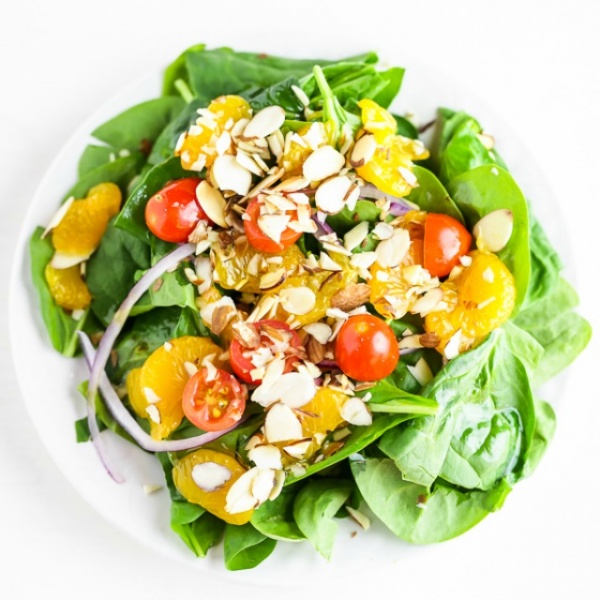 Order Lg  Orange Spinach Salad food online from Tony P Lohi store, Denver on bringmethat.com