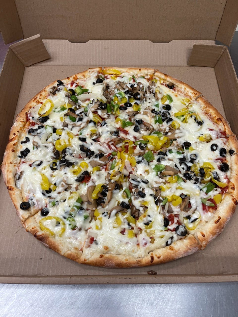 Order Veggie Pizza - Small 12" (8 Slices) food online from Porto Fino Pizza store, Columbus on bringmethat.com