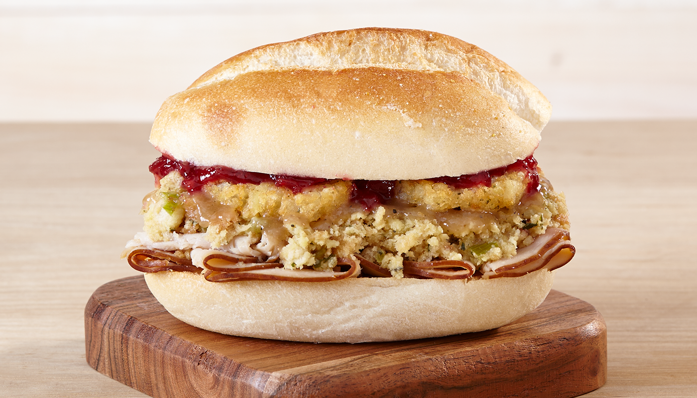 Order Thanksgiving Turkey, Stuffing Port Roll (653cal) food online from QuickChek store, Copiague on bringmethat.com