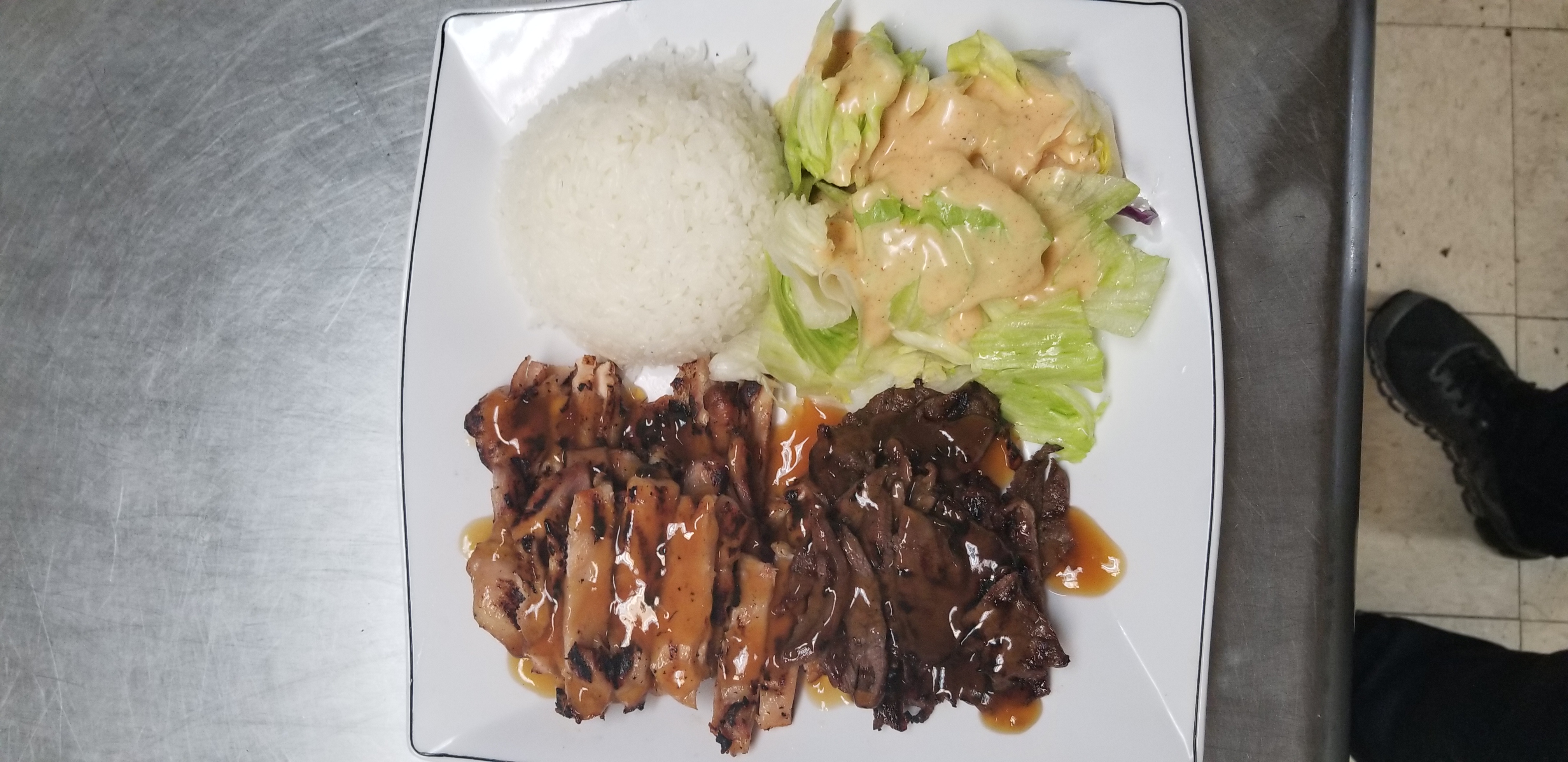 Order Chicken and Beef Combo food online from Manna Teriyaki store, Everett on bringmethat.com