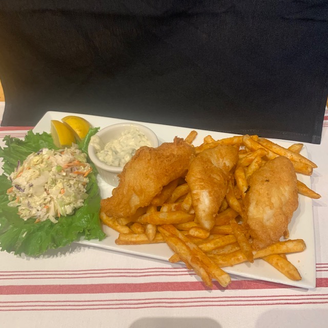 Order Fish n Chips food online from 2 Penguins Tap And Grill store, Centennial on bringmethat.com