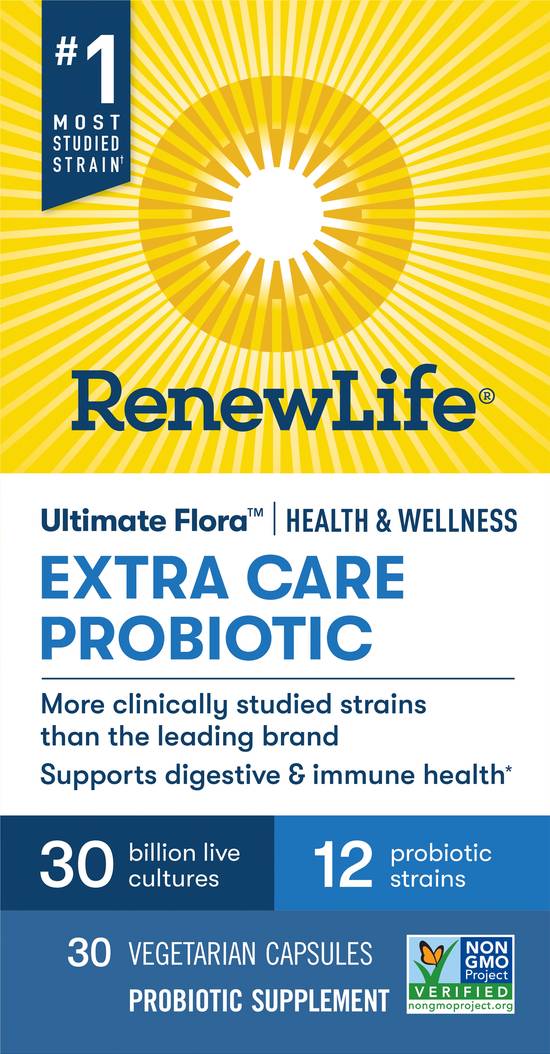 Order Renew Life Adult Ultimate Flora Probiotic Supplement Extra Care Vegetarian Capsules (30 ct) food online from Rite Aid store, Palm Desert on bringmethat.com