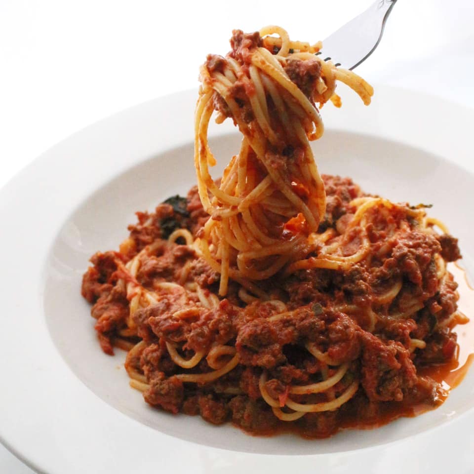 Order Spaghetti Bolognese food online from Bocelli's store, Doylestown on bringmethat.com
