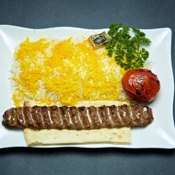 Order Ground Beef Kabob Plate food online from North Park Produce Bakery & Grill store, Poway on bringmethat.com
