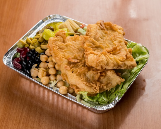 Order Fish Salad food online from Zaiqa Halal Food store, Selden on bringmethat.com