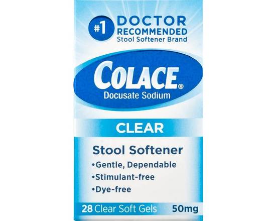 Order Colace Clear Stool Softener 28 ct food online from McLean Ave Pharmacy store, Yonkers on bringmethat.com