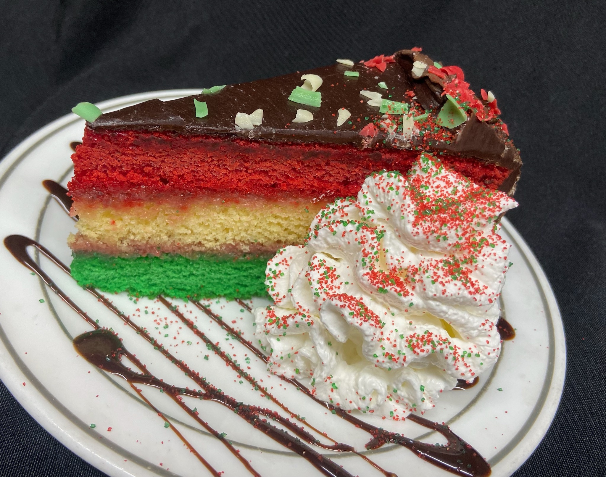 Order 3 LAYER ITALIAN ALMOND CAKE food online from The Golden Fox Family Restaurant store, Rochester on bringmethat.com