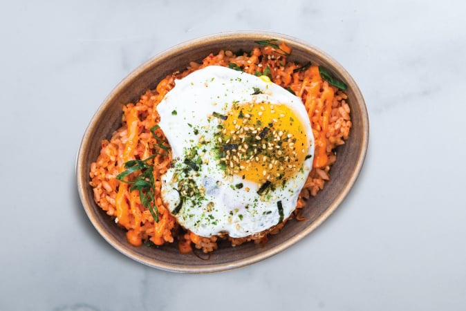 Order Kimchi Fried Rice + Sunnyside Egg food online from Pacific Catch - Campbell store, Campbell on bringmethat.com
