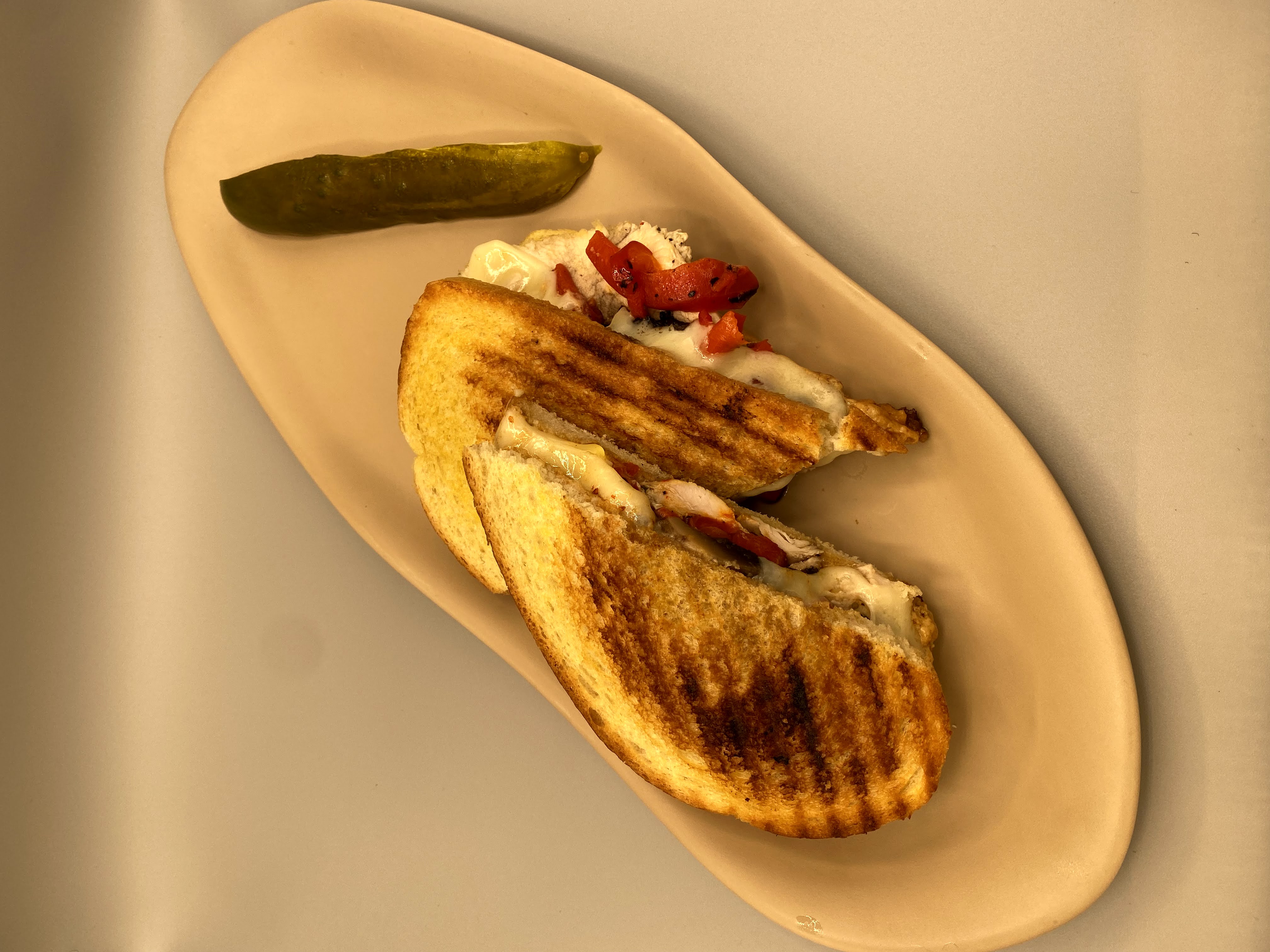 Order Baked Chicken Panini food online from Zuppa Deli store, Wexford on bringmethat.com