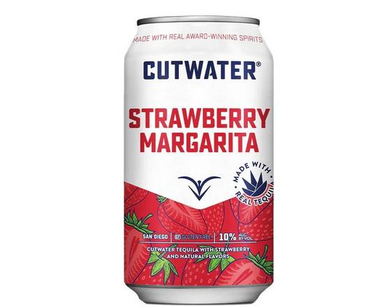 Order Cutwater Strawberry Margarita Cocktail 12oz can food online from Pit Stop Liquor Mart store, El Monte on bringmethat.com