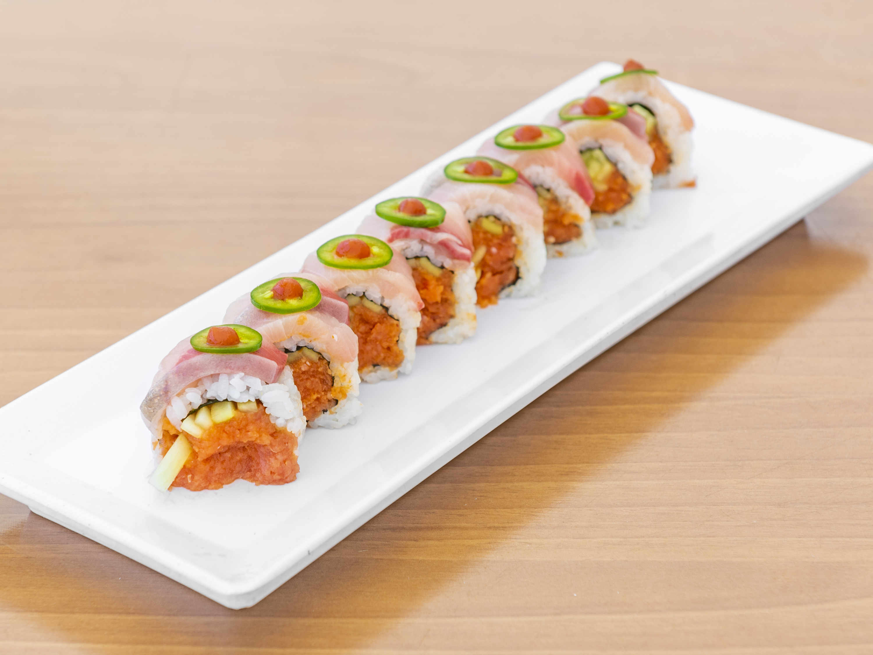 Order Angrytail Roll food online from Gin Sushi store, Pasadena on bringmethat.com