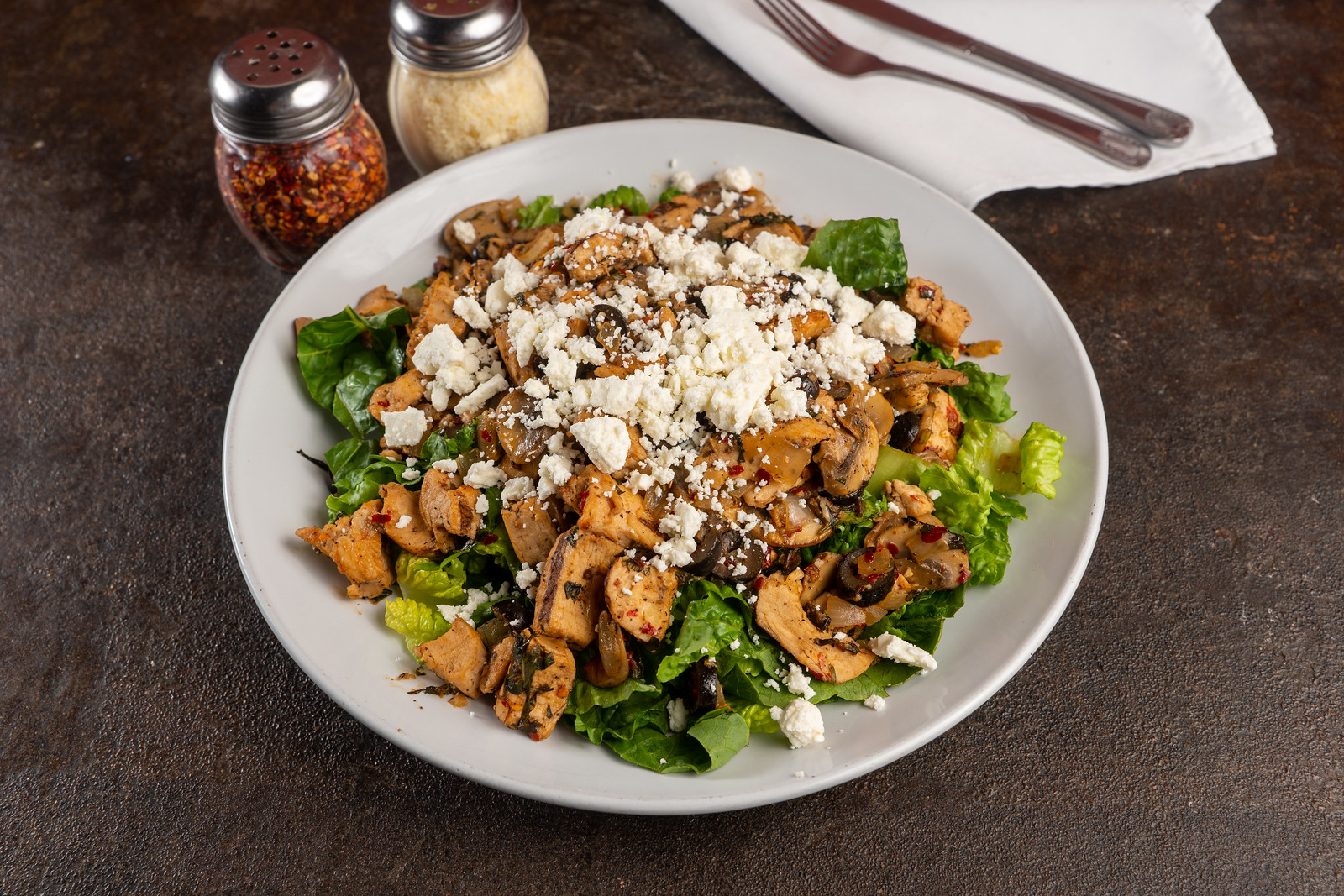 Order Mediterranean Chicken Salad food online from Buono Authentic Pizzeria store, Long Beach on bringmethat.com