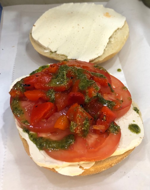 Order The Fresh Mozz Sandwich food online from Bread brothers bagel cafe on grand st. store, Brooklyn on bringmethat.com