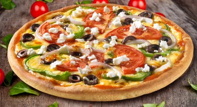 Order Greek​ Pizza food online from Pizza Fan store, Cleveland on bringmethat.com