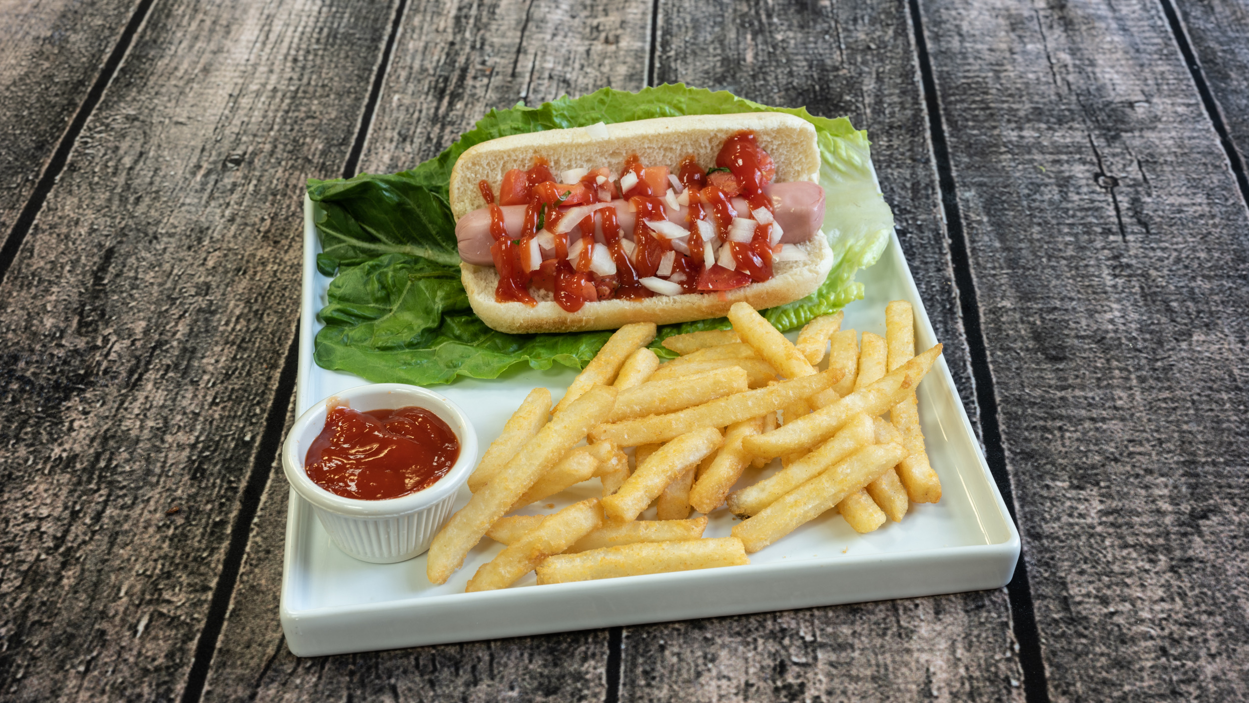 Order Hot Dog and Small Fry-Kids Menu food online from Pizza City store, New Brunswick on bringmethat.com
