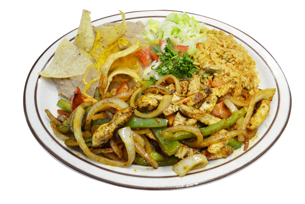 Order Chicken Fajitas Plate food online from Famous Burgers store, Long Beach on bringmethat.com