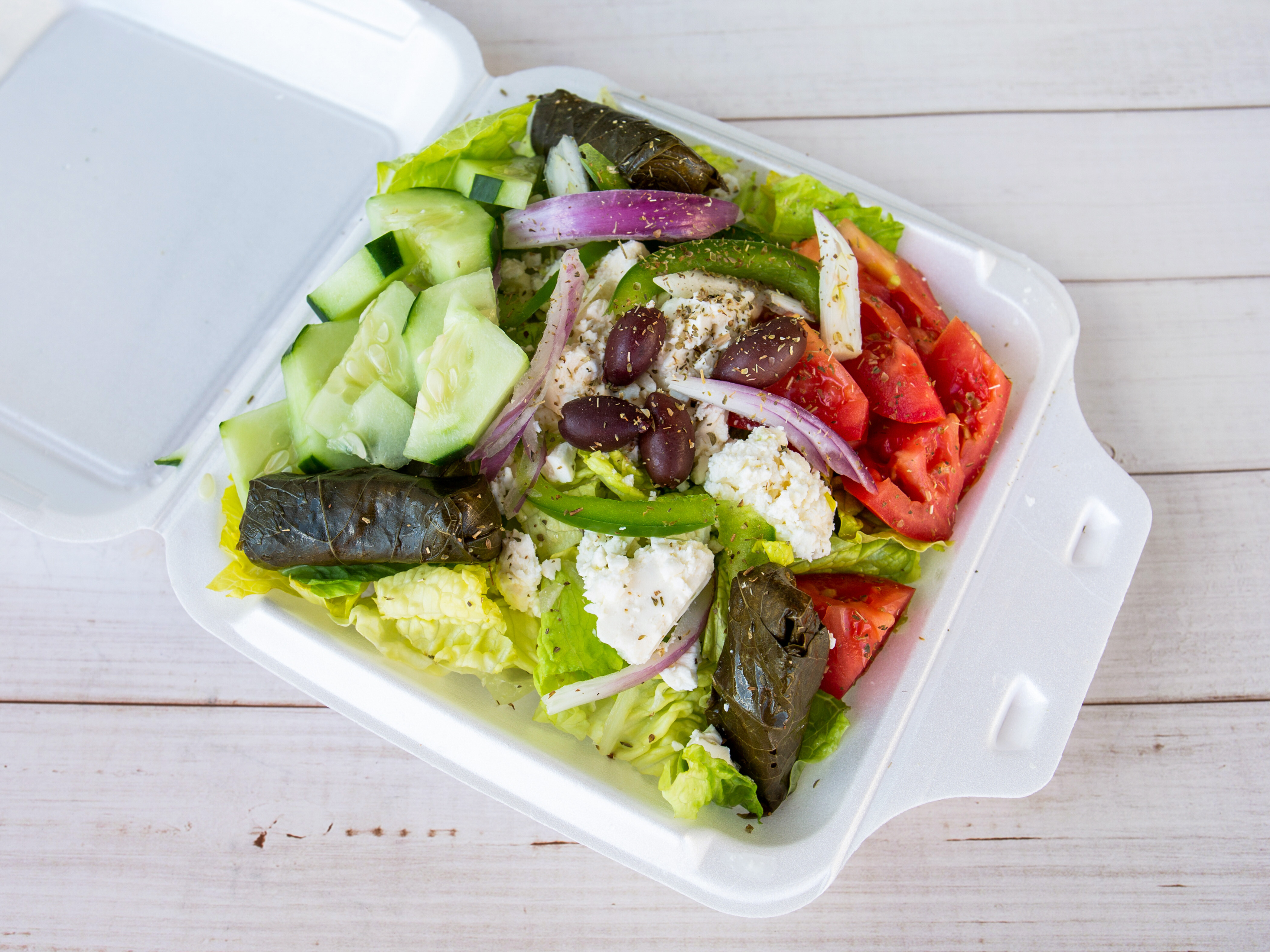 Order Authentic Greek Salad food online from Coffee & Cream Southwest Grill store, West Deptford on bringmethat.com