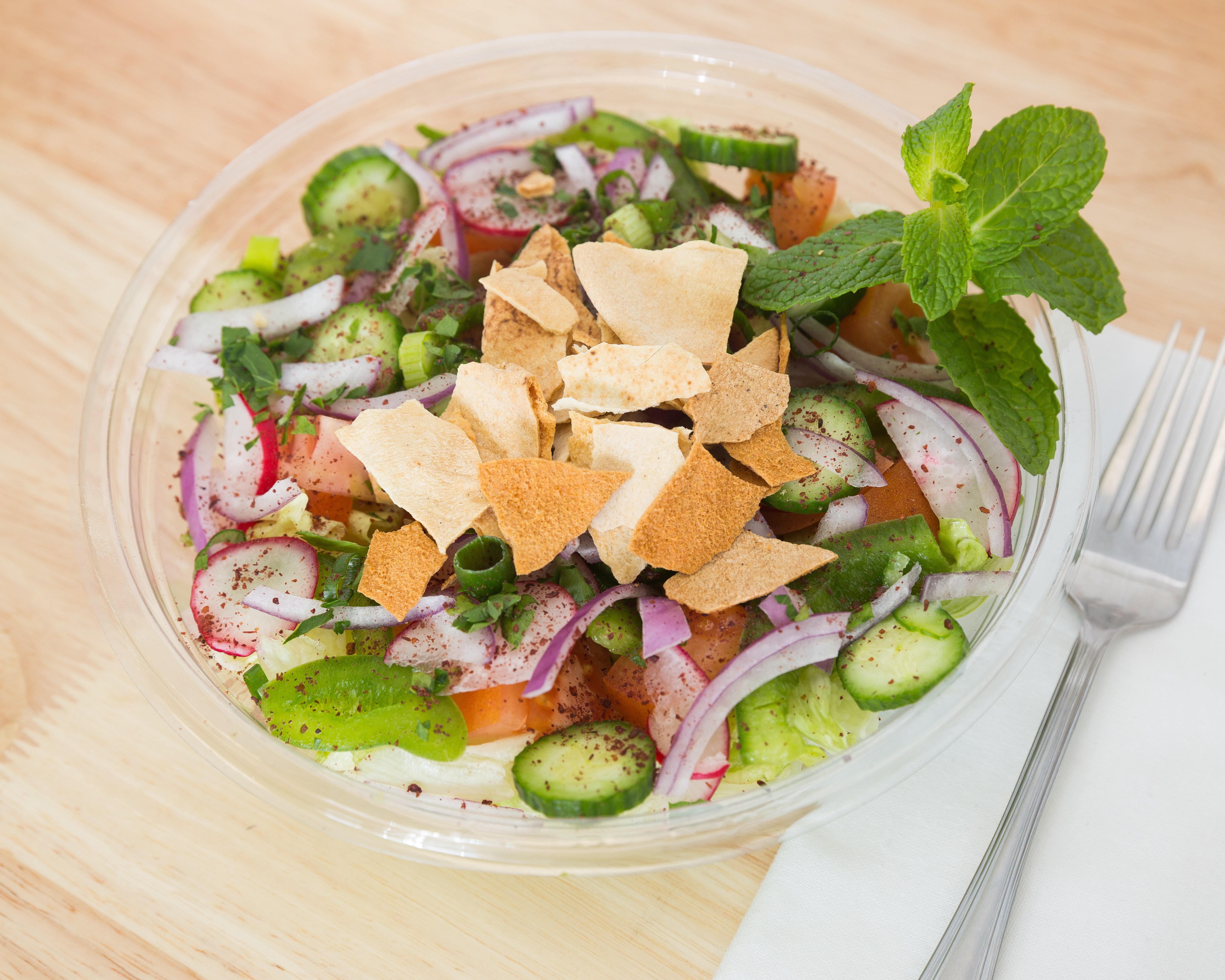 Order 1. Fattoush Salad food online from Vegiterranean Kitchen store, Moorpark on bringmethat.com
