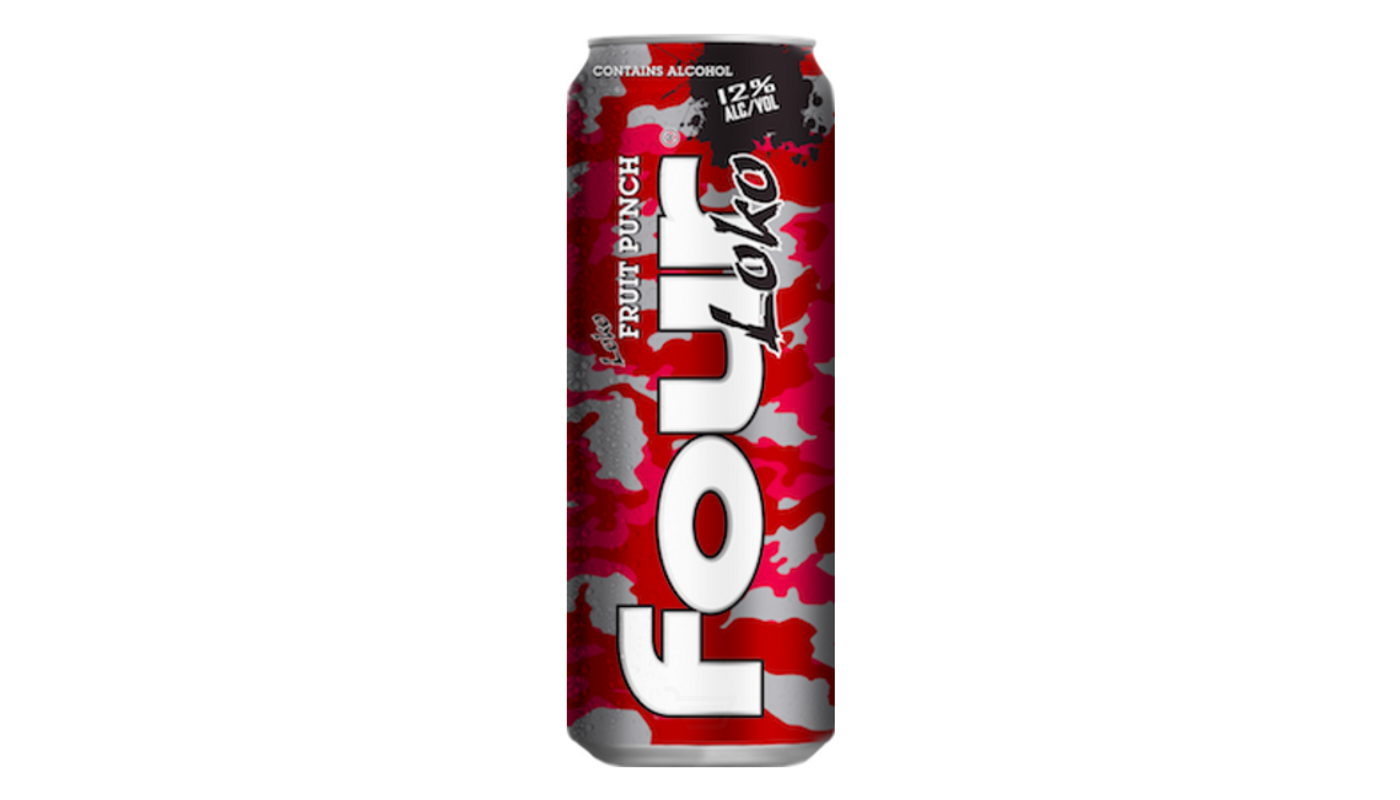 Order Four Loko Fruit Punch 23.5 oz Can food online from Ocean Liquor store, South Pasadena on bringmethat.com