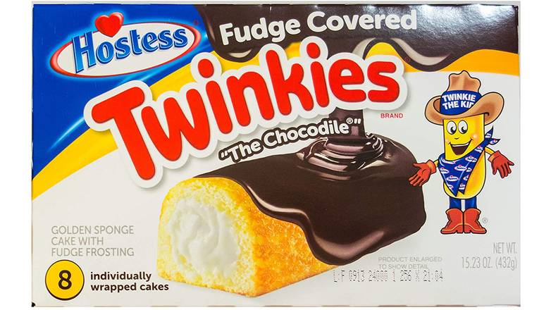 Order Hostess Fudge Covered Twinkies - 8 Ct food online from Trumbull Mobil store, Trumbull on bringmethat.com