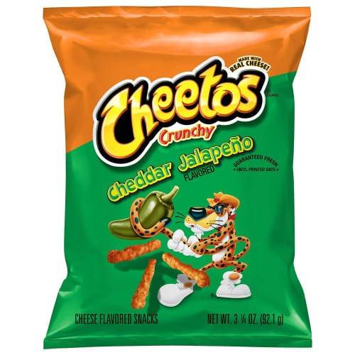 Order Cheetos · Crunchy Jalapeno Cheddar Snacks (3.3 oz) food online from Mesa Liquor store, Mesa on bringmethat.com