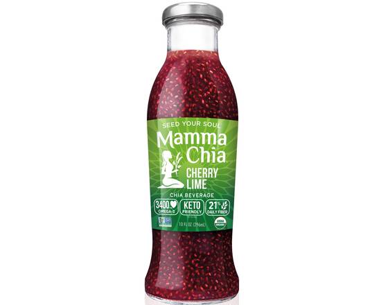 Order Mamma Chia Organic Cherry Lime Chia Beverage 296 ml food online from Pit Stop Liquor Mart store, El Monte on bringmethat.com
