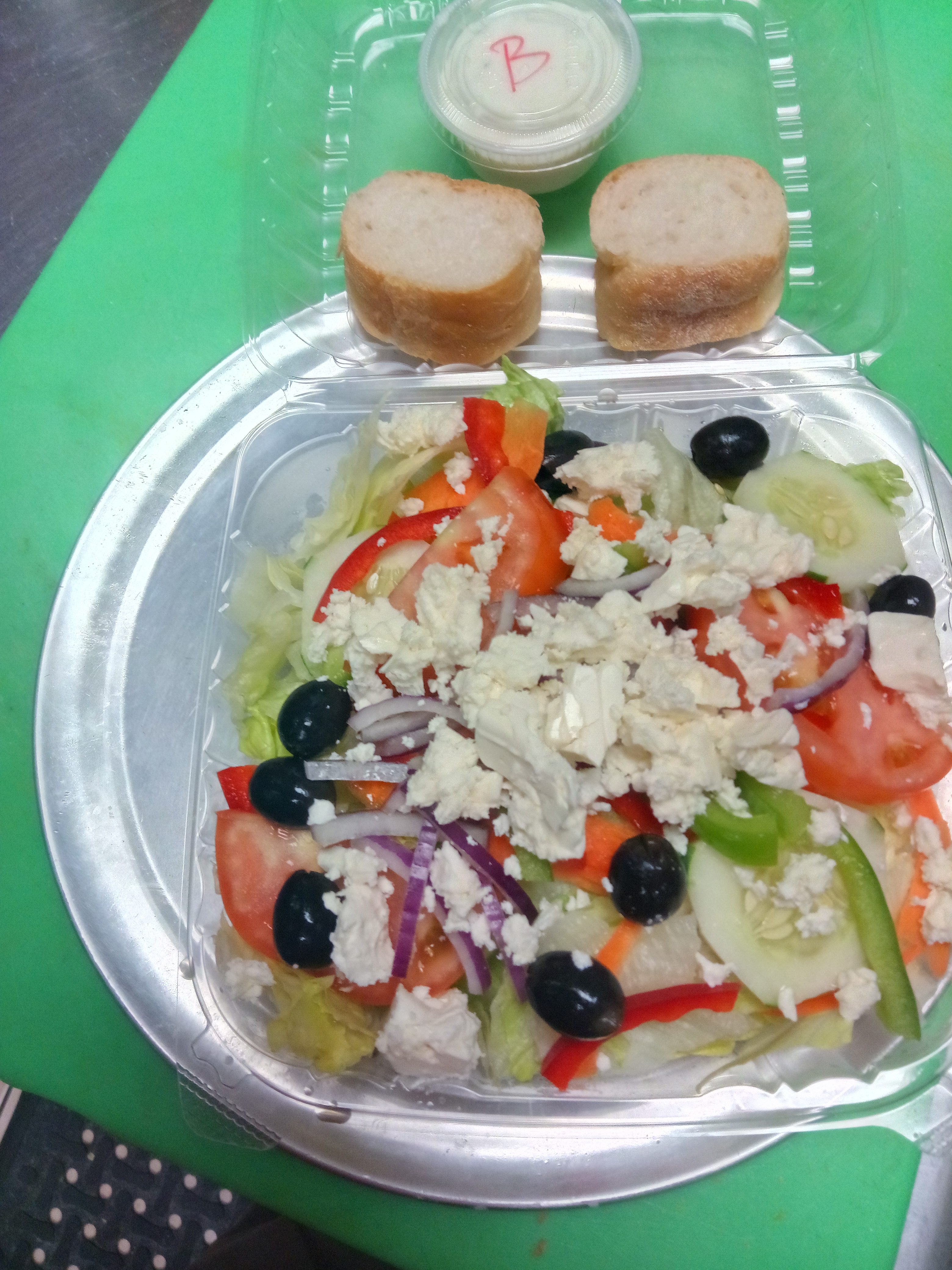 Order Greek Salad food online from Italian Pizza & Subs store, Jamaica Plain on bringmethat.com