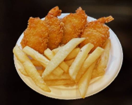 Order 4 Piece Shrimp with Fries food online from Haifa Grill store, Falls Church on bringmethat.com