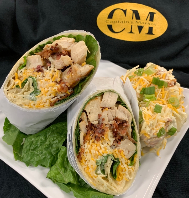Order Chicken Bacon Ranch Wrap food online from Captain’s Curbside Seafood store, Trappe on bringmethat.com