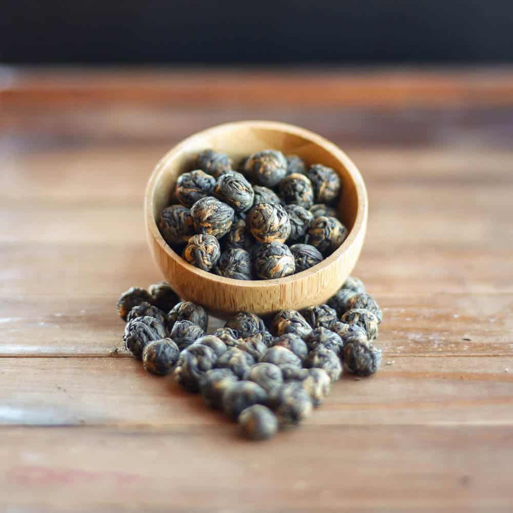 Order Dragon Pearls Black Tea food online from Fava Tea Company In Greenfield store, Greenfield on bringmethat.com