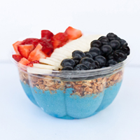 Order Blue Bowl (Blue Spirulina & Mango) food online from Amazebowls @ Kitchen United store, Pasadena on bringmethat.com