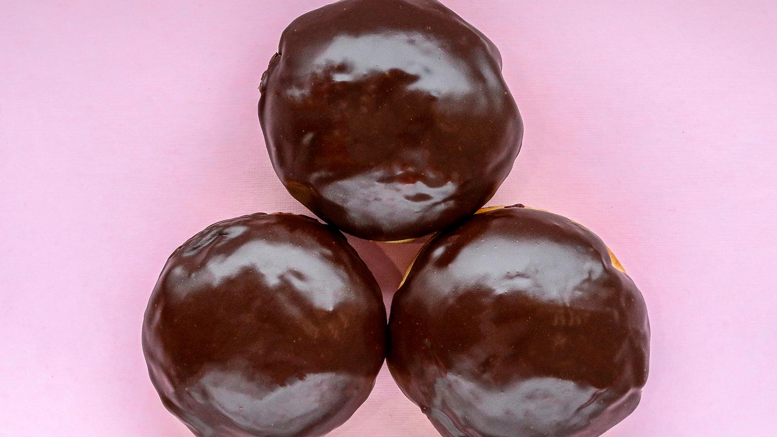 Order Custard and Chocolate Fudge Paczki food online from Delightful Pastries store, Chicago on bringmethat.com