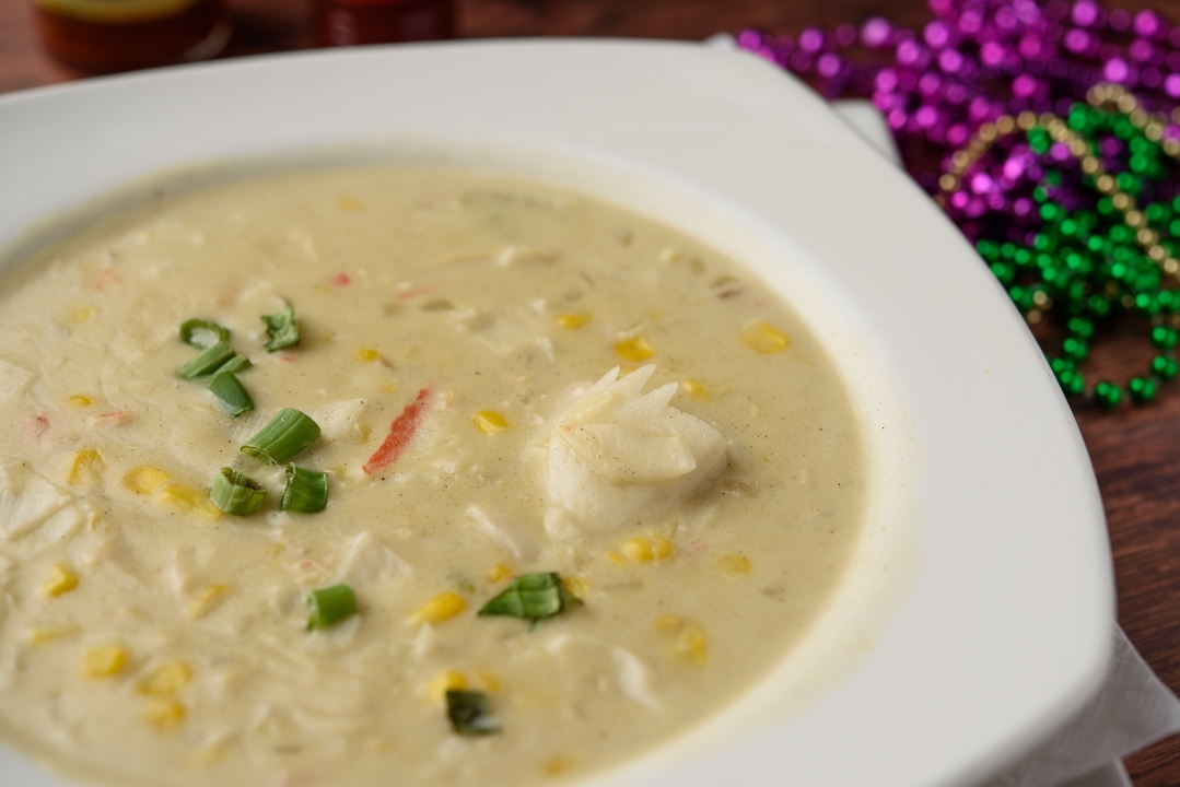 Order Creole Crab Corn Soup Cup food online from Buzzard Billy store, Lincoln on bringmethat.com