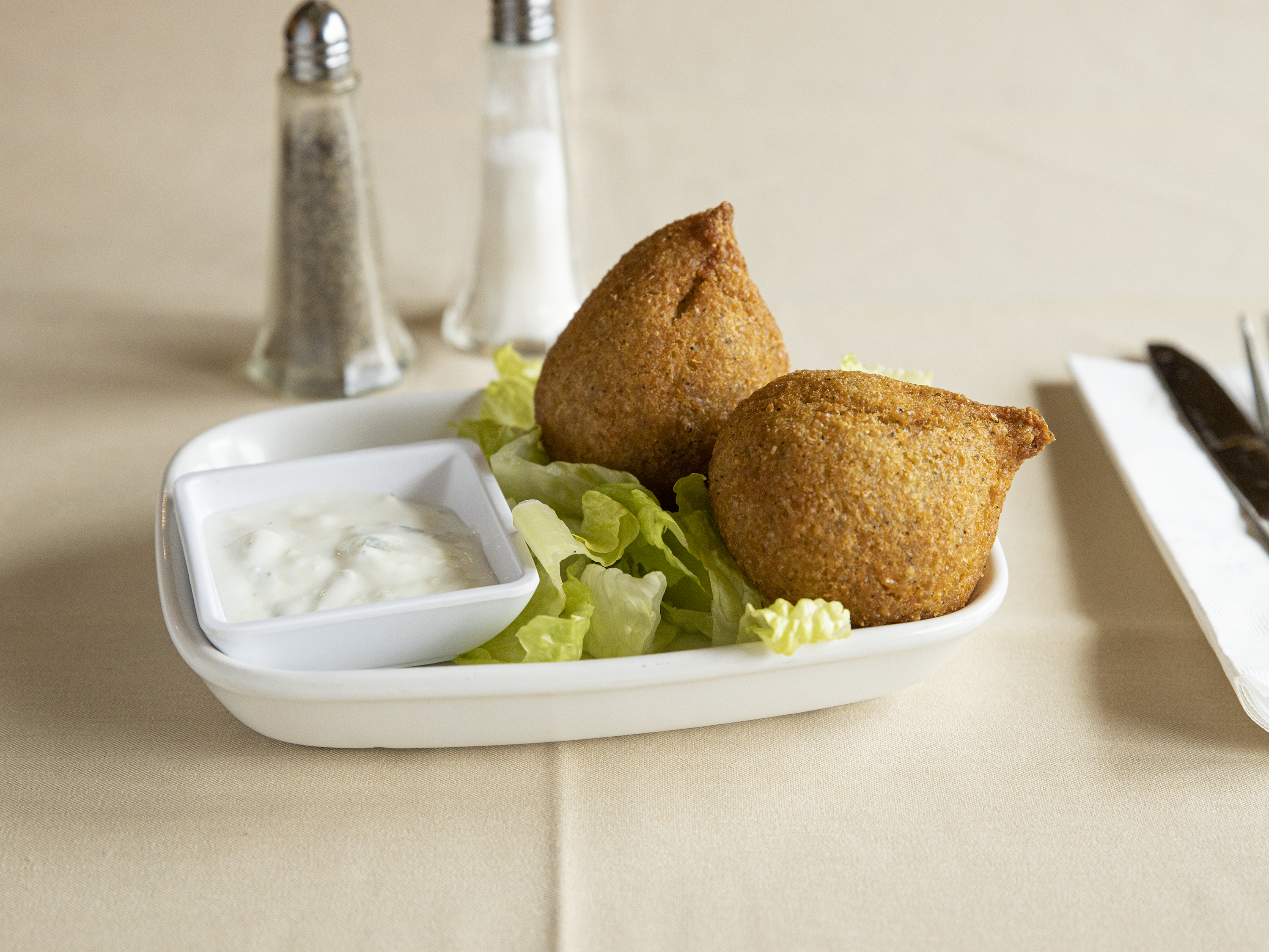 Order 2 Piece Fried Vegetable Kibbees food online from The Nizams store, Egg Harbor Township on bringmethat.com