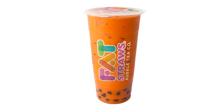 Order Lg Thai Milk Tea-D food online from Fat Straws Bubble Tea store, Plano on bringmethat.com