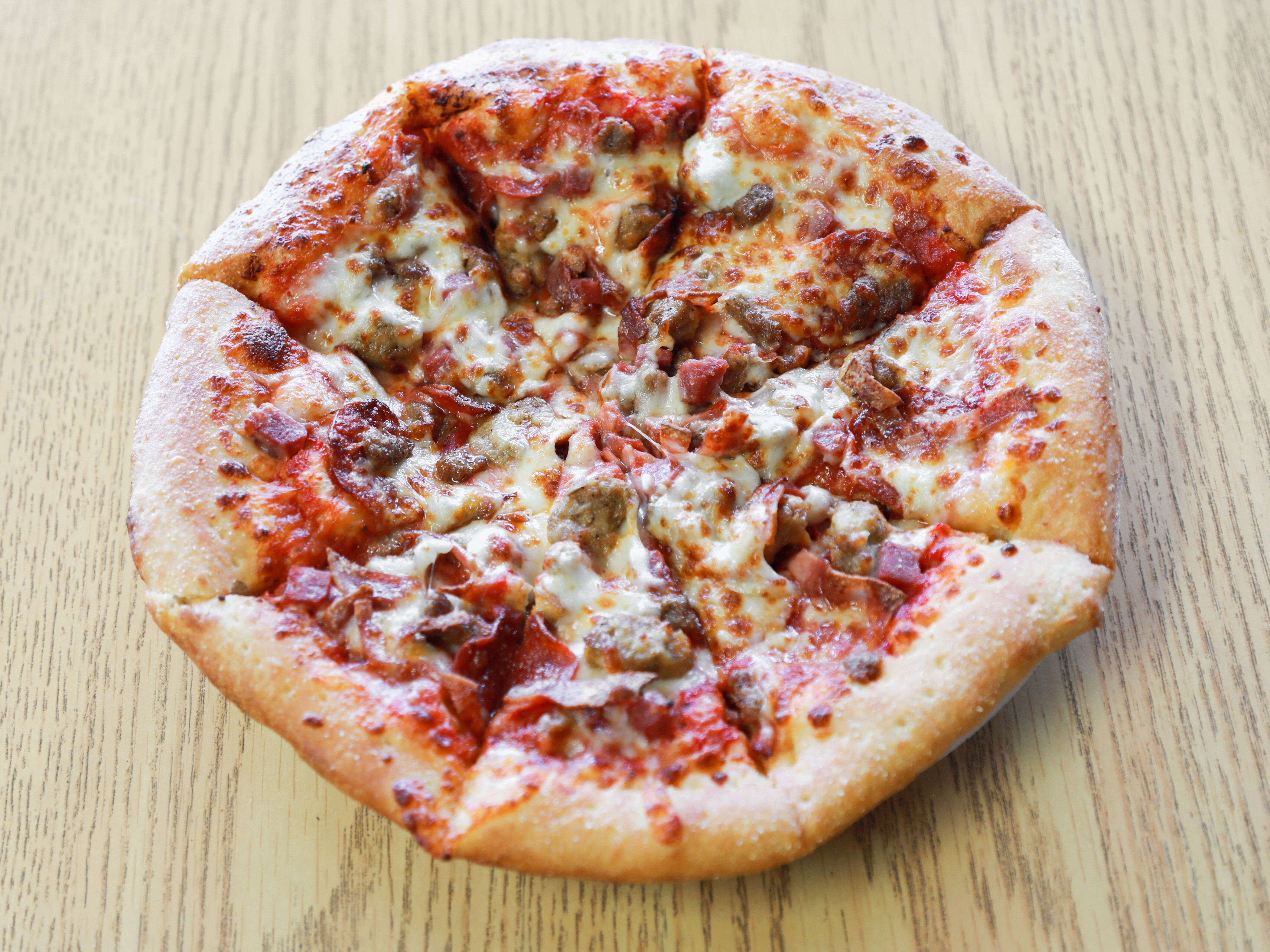 Order Meat Lover Pizza food online from Little Villa's Pizza store, Atlanta on bringmethat.com