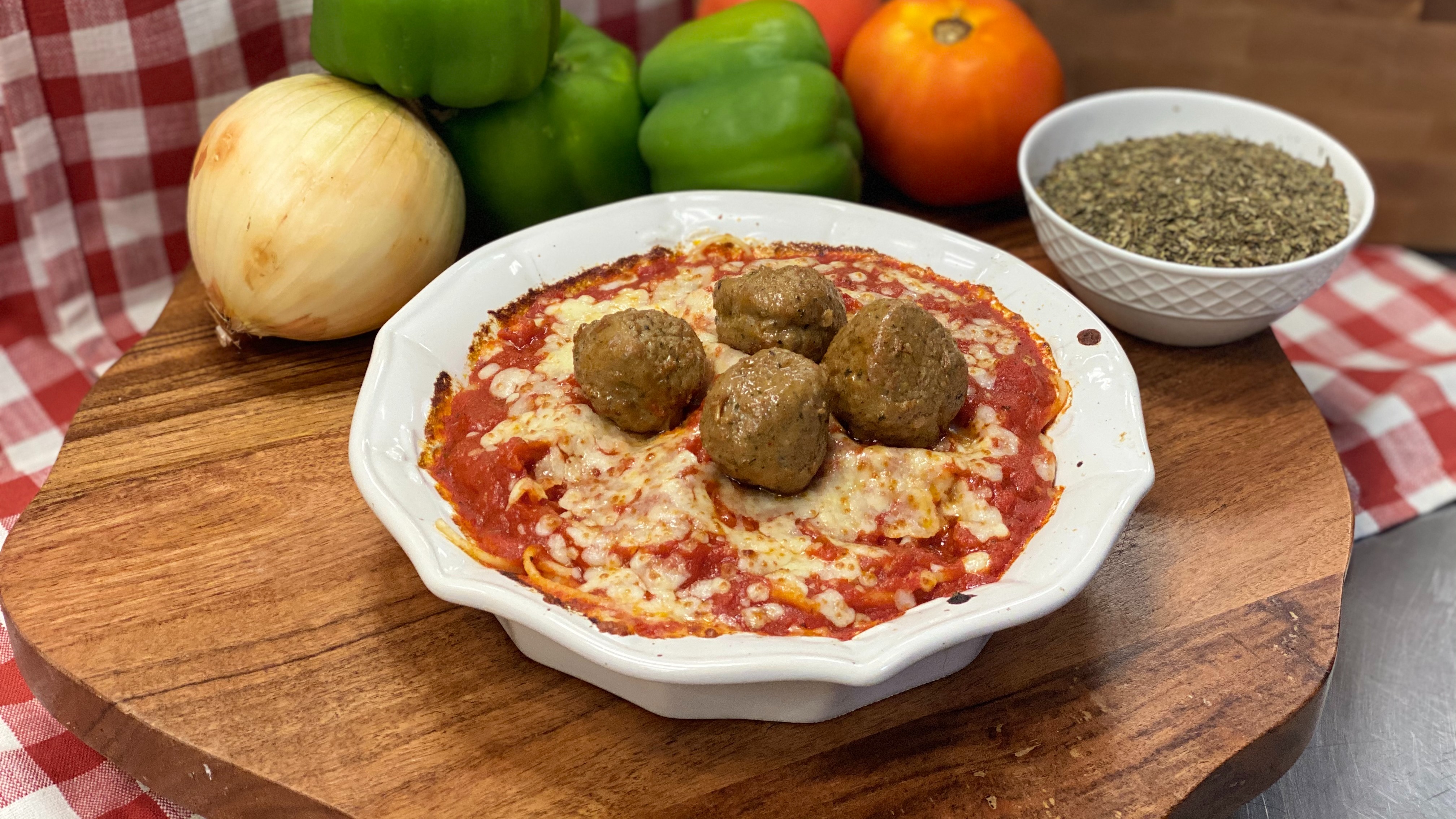 Order Spaghetti with Meatballs food online from Manny & olga's pizza store, Wheaton on bringmethat.com