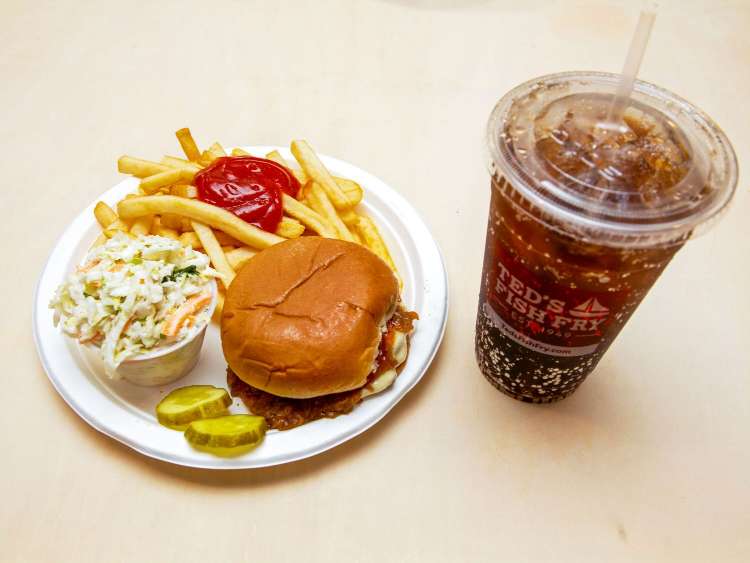 Order Cheeseburger Combo food online from Ted's Fish Fry store, Clifton Park on bringmethat.com
