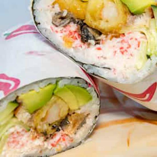 Order A7 King-Dragon Burrito food online from Yummy Sushi Burrito store, Stockton on bringmethat.com