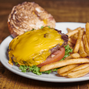 Order American Burger food online from Rotiss-A-Q store, Mount Kisco on bringmethat.com
