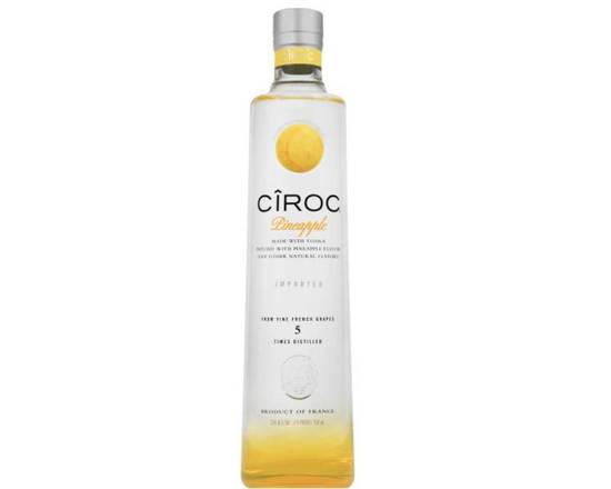 Order Ciroc Pineapple, 750mL vodka (35.0% ABV) food online from Cold Spring Liquor store, Liberty Hill on bringmethat.com