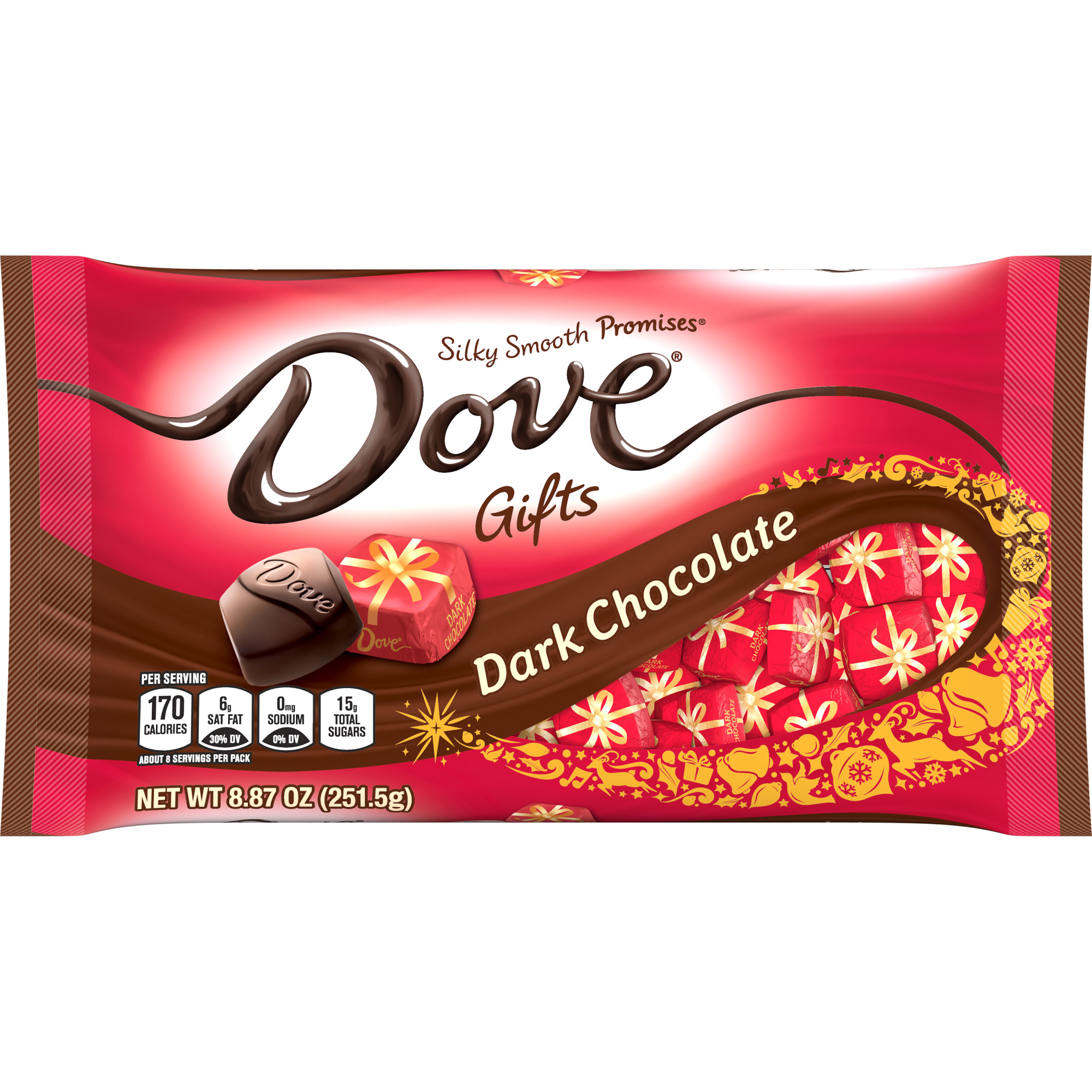 Order Dove Promises, Holiday Gift Dark Chocolate Christmas Candy - 8.87 oz food online from Bartell store, Edmonds on bringmethat.com