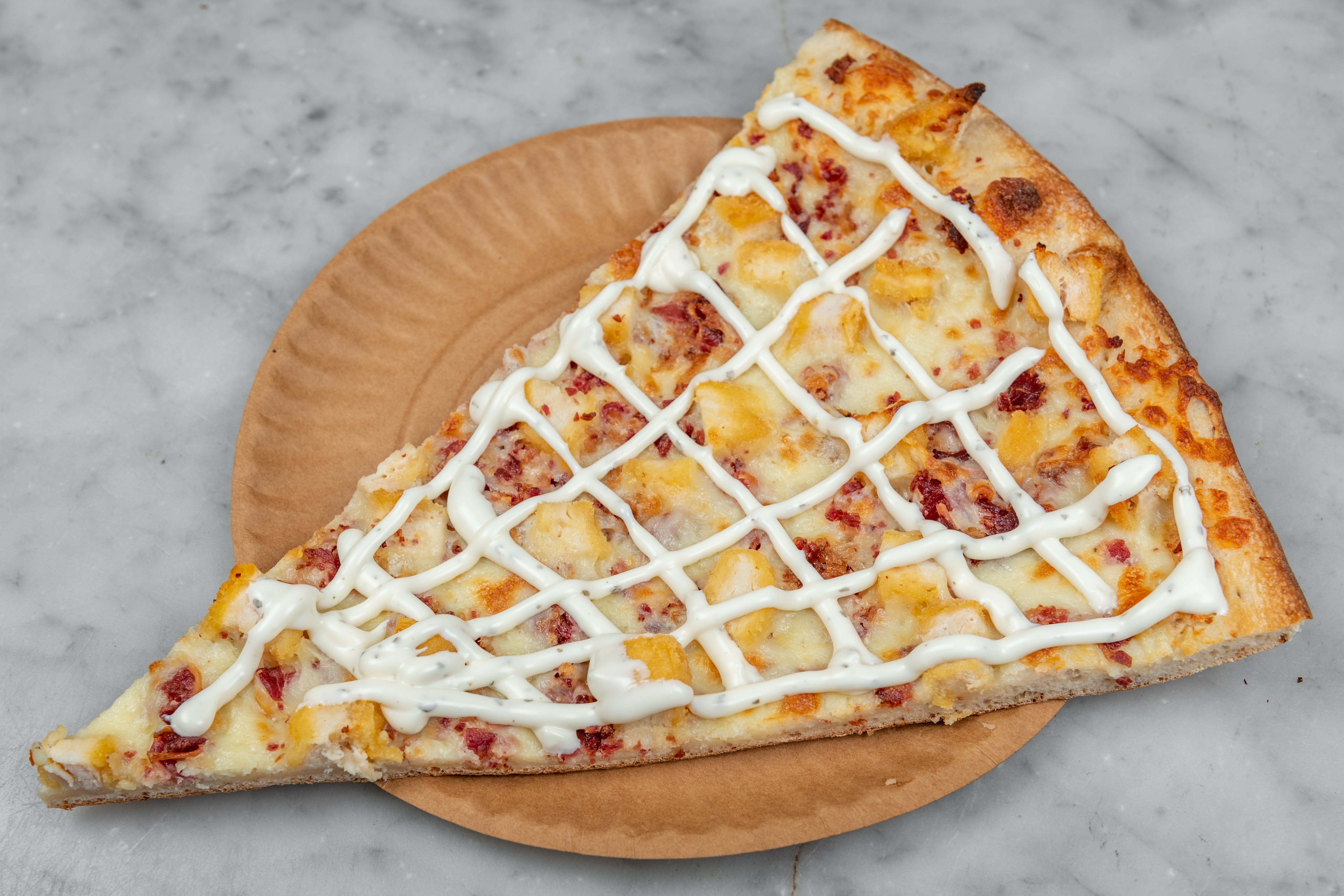 Order Buffalo chicken Bacon Ranch Pizza - Medium 14'' food online from Rams Pizza Plus store, Bronx on bringmethat.com