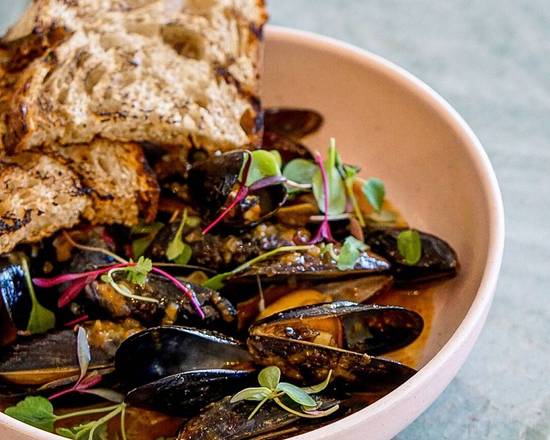 Order Mussels with Apricot Harissa food online from Mayfield Restaurant & Market store, Orange County on bringmethat.com