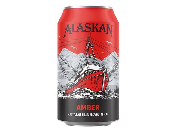 Order Alaskan Amber Ale - 6x 12oz Cans food online from Bear Creek Spirits & Wine store, Colleyville on bringmethat.com