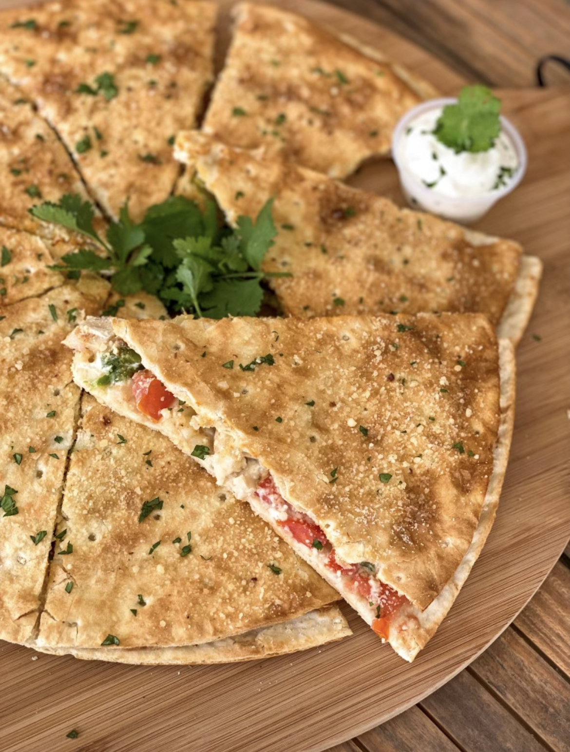 Order Chicken Cheese Quesadilla Pizza food online from Super Baked Pizza store, Braselton on bringmethat.com