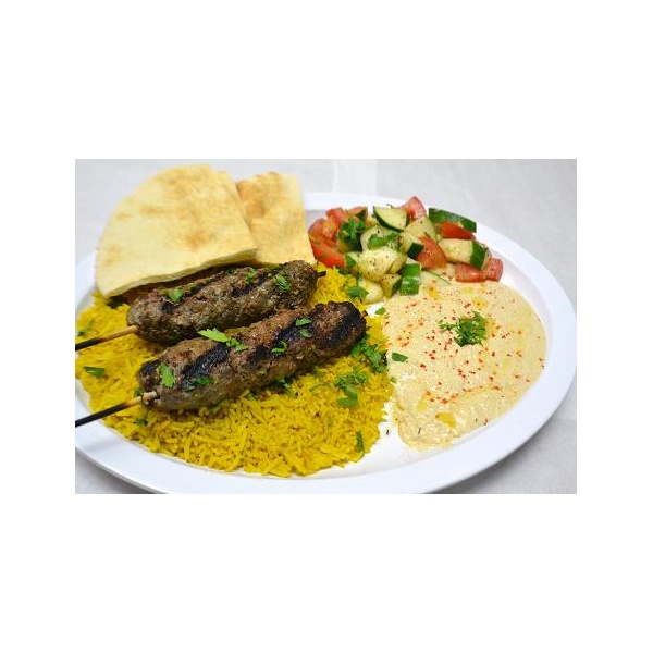 Order Kofta Kabab Plate food online from Pharaohs Egyptian Restaurant store, San Francisco on bringmethat.com