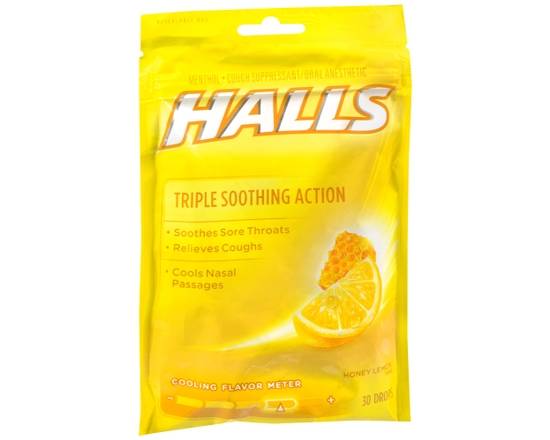 Order Halls Relief Drops Honey Lemon food online from Scripx Pharmacy store, Plano on bringmethat.com