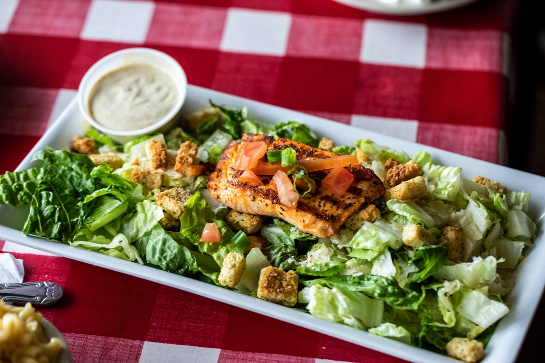 Order Salmon Caesar Salad food online from The Texan Cafe & Pie Shop store, Hutto on bringmethat.com